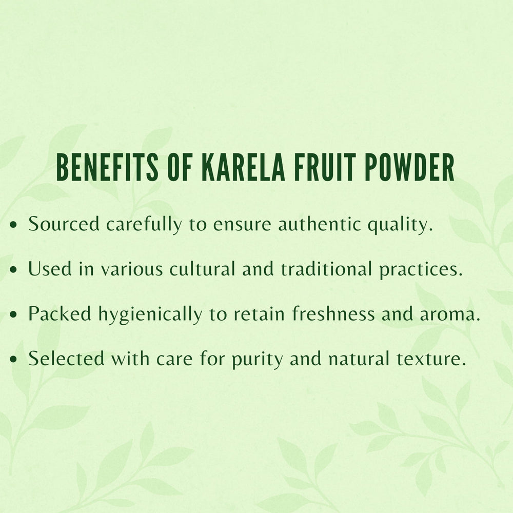 AYURVEDASHREE Bitter Melon Powder box demonstrates eco-friendly packaging and quality standards.