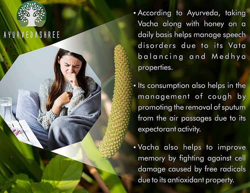 AYURVEDASHREE Calamus powder used in spice blends for aroma and flavor.