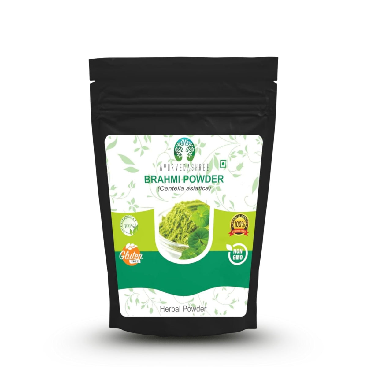 AYURVEDASHREE Centella asiatica powder 50g jar for skin and hair care
