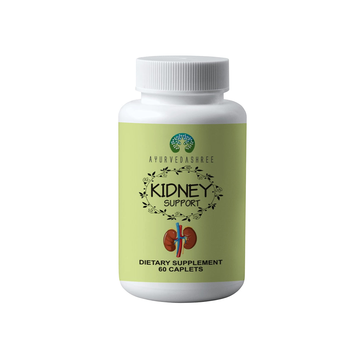 AYURVEDASHREE Kidney Support pack front with 1000 mg caplets for daily use