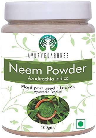 Hair care usage image of AYURVEDASHREE Neem Leaf Powder mixed in routine