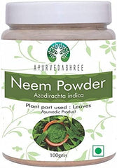 Hair care usage image of AYURVEDASHREE Neem Leaf Powder mixed in routine
