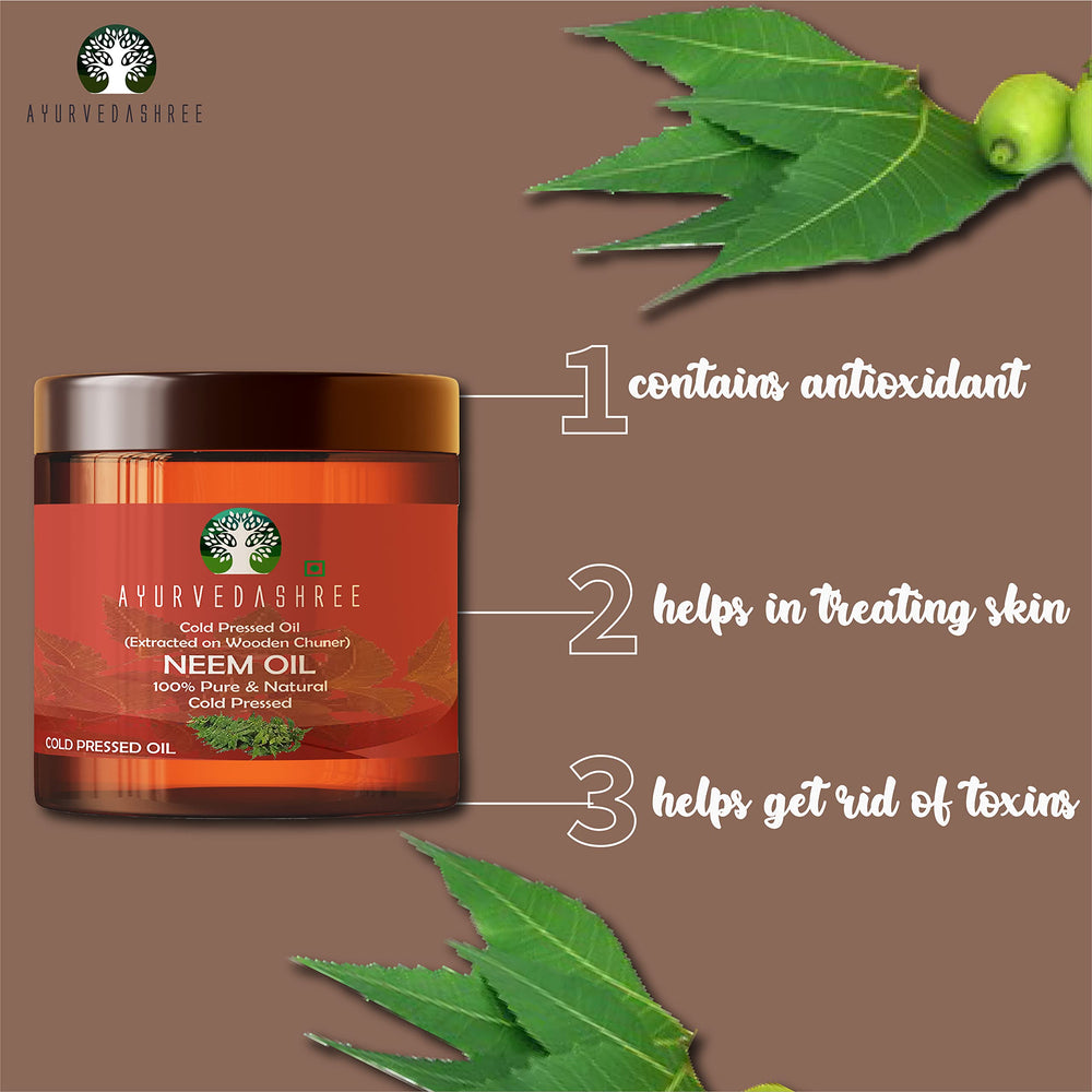 Pure natural neem oil ideal for skin and hair care.