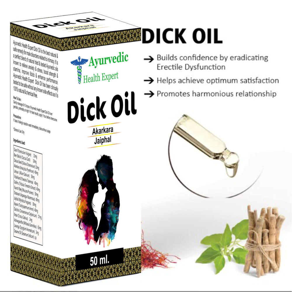 Ayurvedic Health Expert Dick Oil application on skin highlighting easy external use.