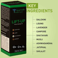 Ayurvedic Health Expert Lift-up dropper releases oil for energy support.
