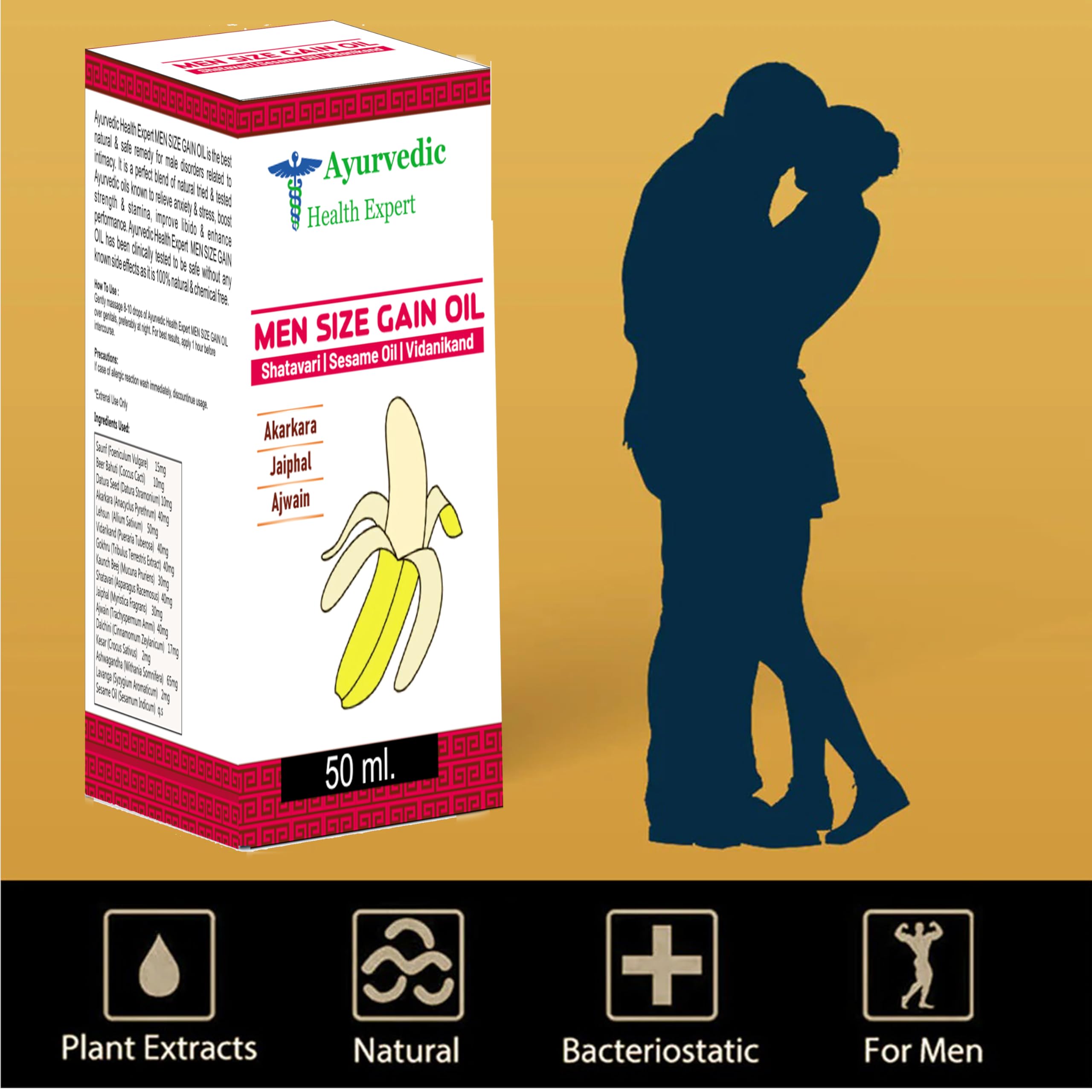 Ayurvedic Health Expert bottle and packaging close-up emphasizing 50 ml convenience