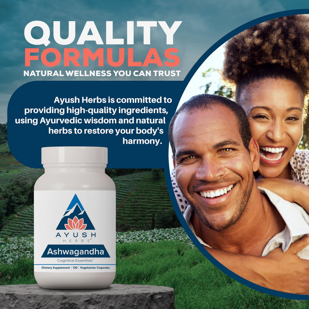 Ayush Herbs Ashwagandha packaging label design highlighting purity and potency