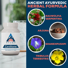 Carditone bottle and capsules in hand for convenient daily use.