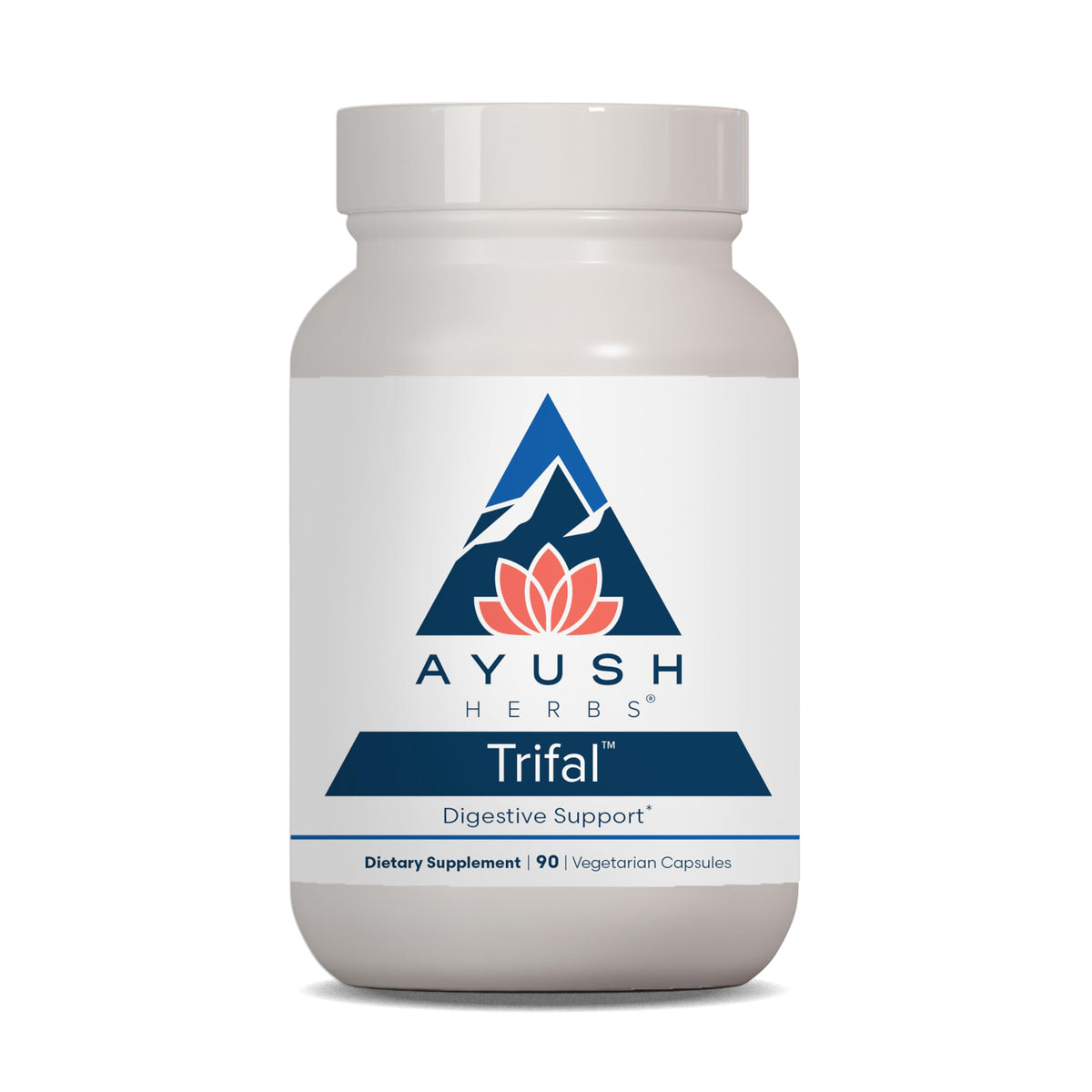 Ayush Herbs Trifal digestive bottle with capsules for gentle daily digestion support.