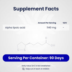 AZ BIOTECH Alpha Lipoic Acid gluten-free label demonstrates allergen-conscious formula