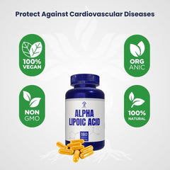 AZ BIOTECH Alpha Lipoic Acid vegan-friendly symbol reinforces plant-based option