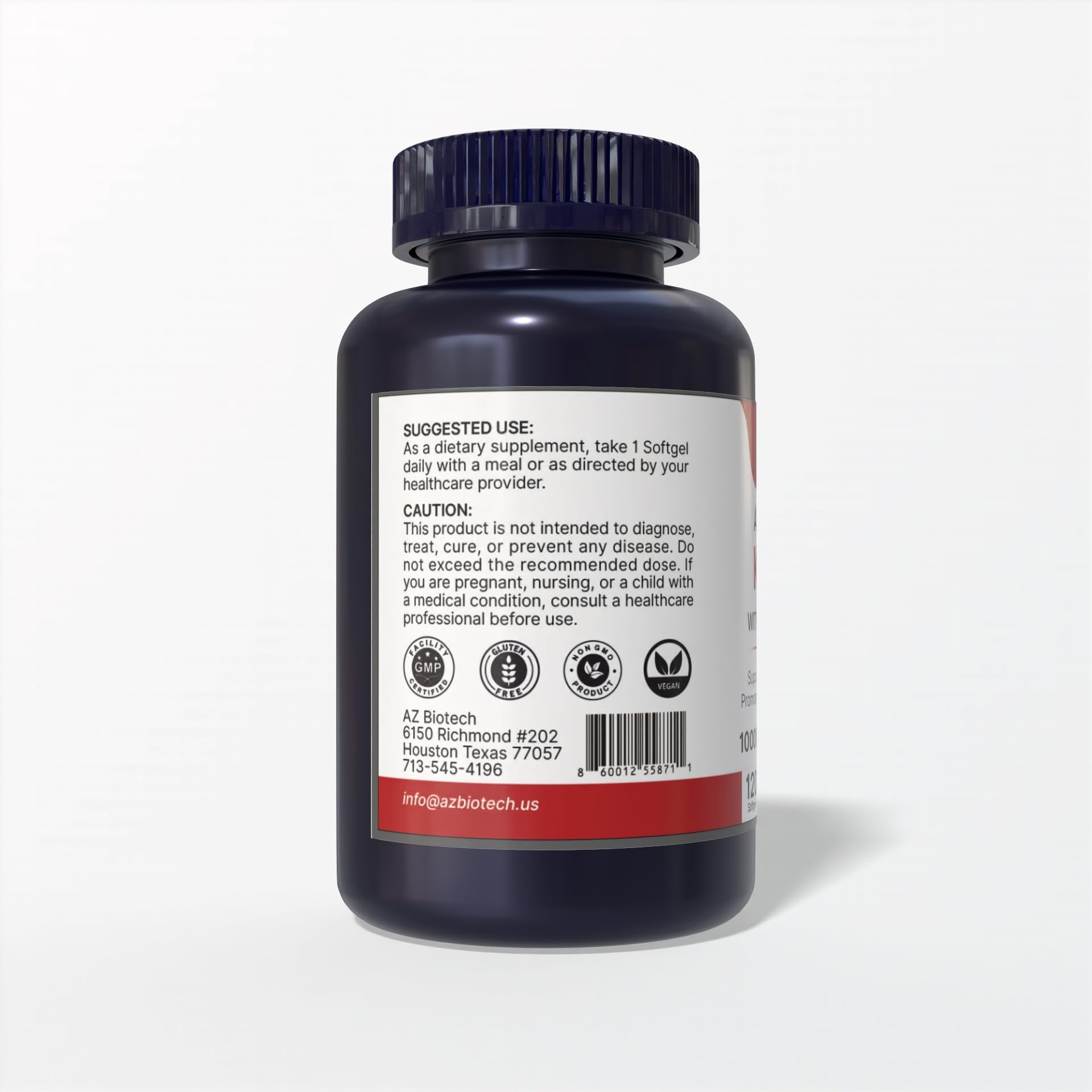 AZ Biotech esterified astaxanthin focus emphasizes antioxidant support for cellular health.
