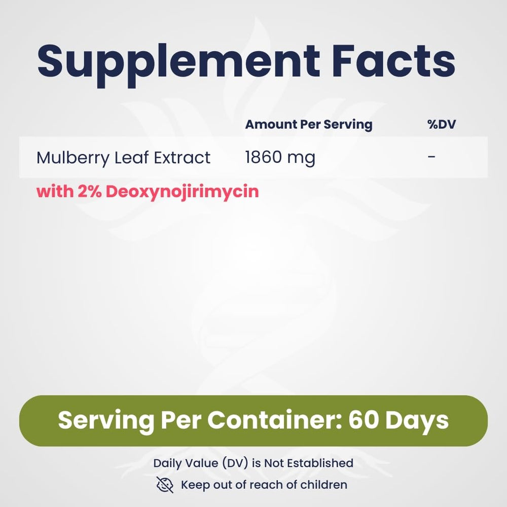 AZ Biotech White Mulberry Leaf Extract capsules arranged for daily wellness