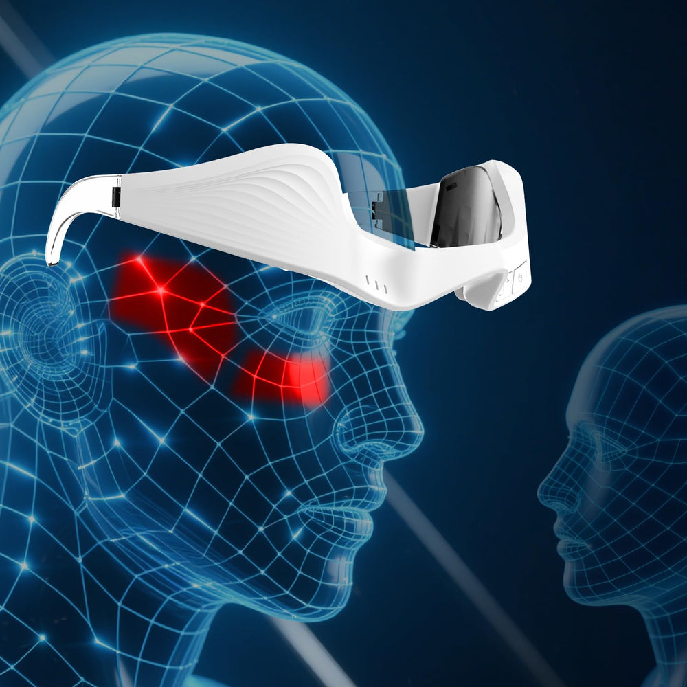 Azhien red light eye massager portable hands-free device ideal for home or travel.