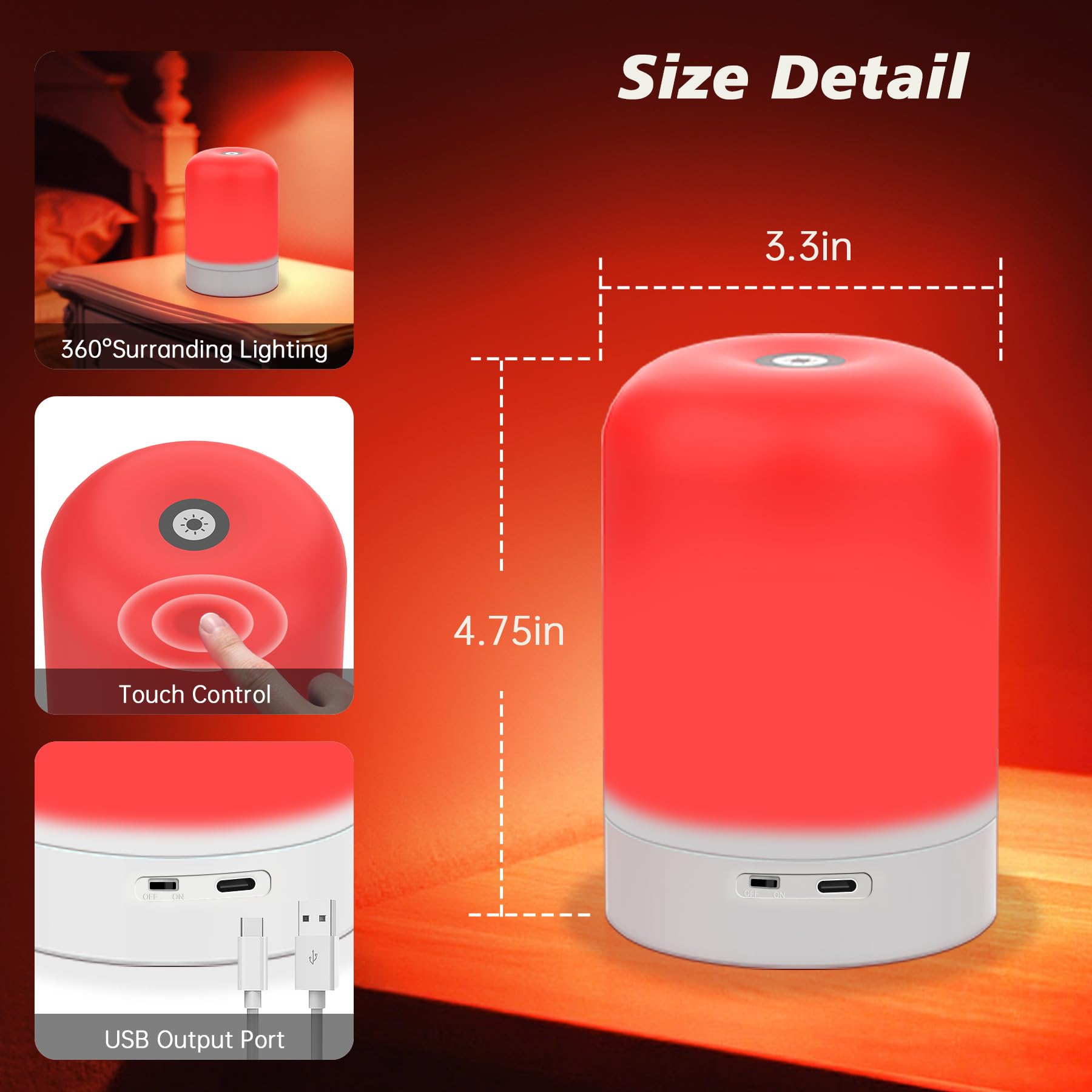 Azhien red light therapy lamp built for travel and daily use.