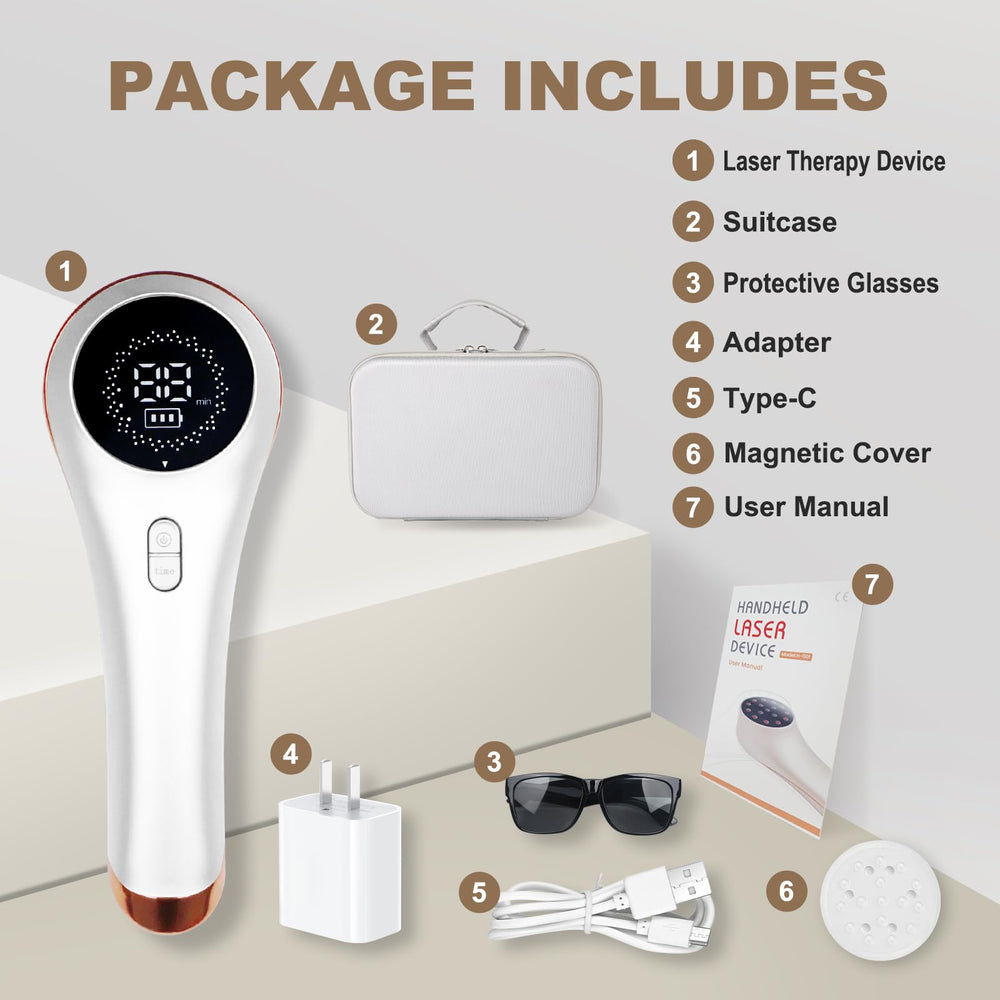 Azilaser battery powered laser therapy enables extended at home sessions.
