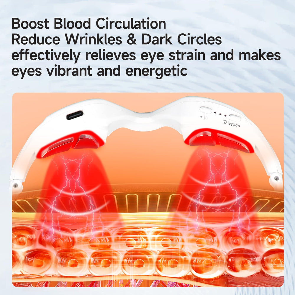 Azilaser red-light therapy glasses close-up highlighting ergonomic fit for day use