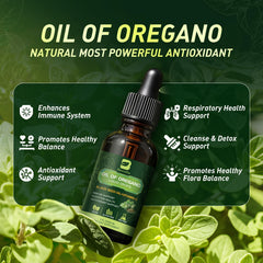 Dispense action shot of B BEWORTHS oregano oil drops for convenient dosing