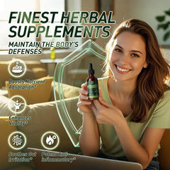 Ingredient highlights: oregano oil, black seed oil, elderberry, and vitamin E in the blend.