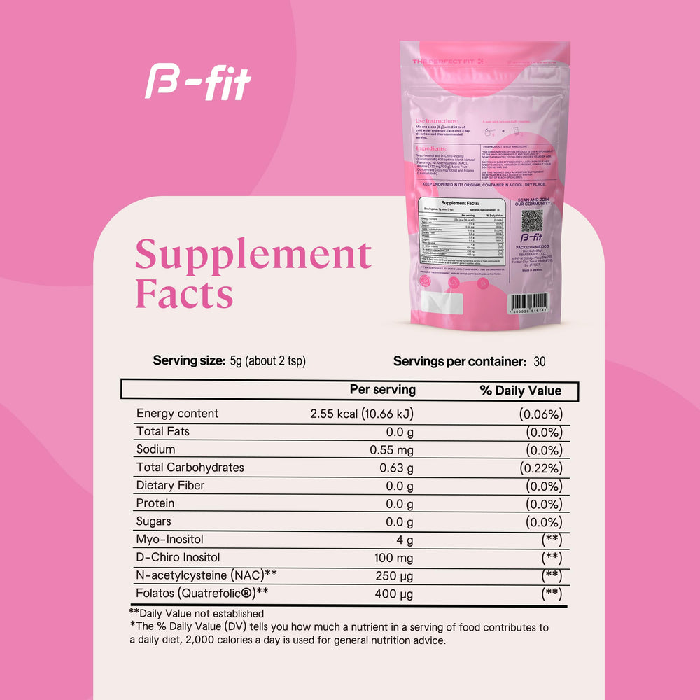 B-FIT B Inositol Balance berry serving in a cup showcases flavor.