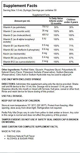 B Protected Pedia Poly-Vite Drops dose-measure aids convenient on-the-go supplementation