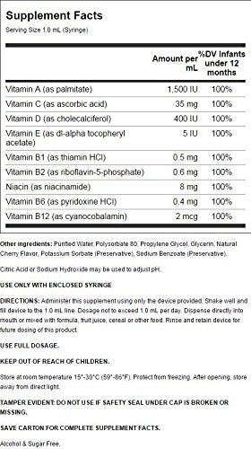 B Protected Pedia Poly-Vite Drops liquid usage for versatile mix with food or drink