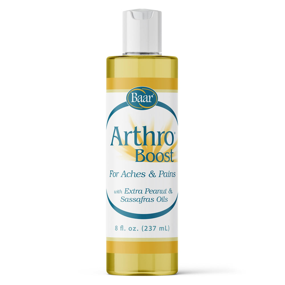 Arthro Baar Boost Massage Oil bottle offers convenient joint relief after workouts.