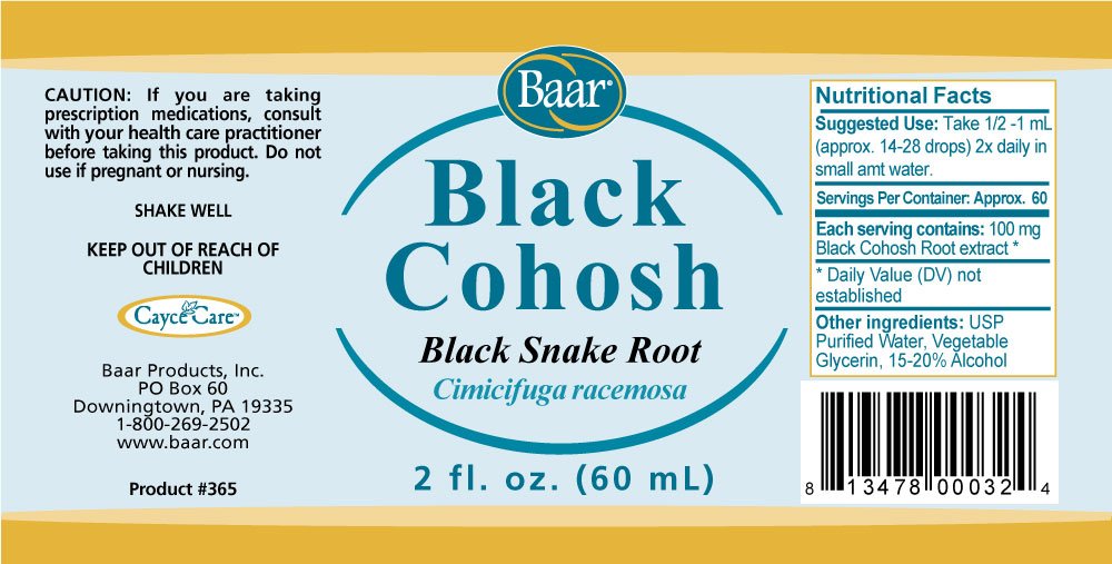 Baar Black Cohosh Fluid Extract pour action demonstrates easy dosing for digestive comfort
