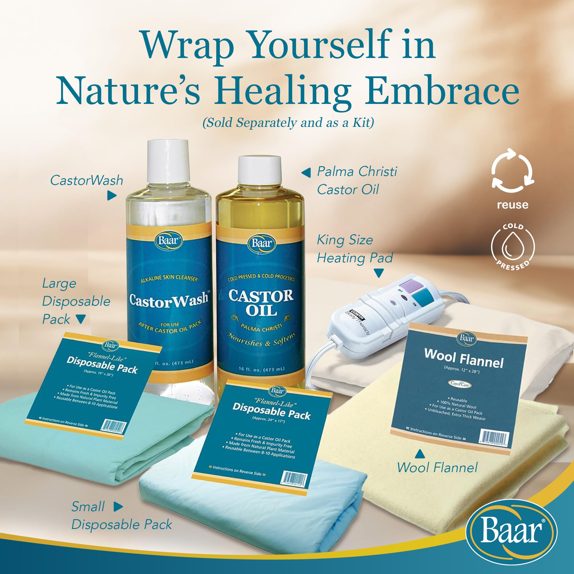 Baar BPA-free bottle keeps castor oil safe and clean.