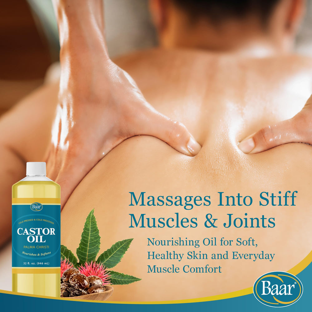 Baar castor oil pack setup for deeper absorption.