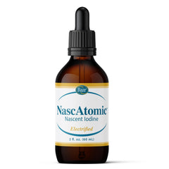 BAAR NascAtomic iodine bottle showing atomic drops for energy and metabolism support.