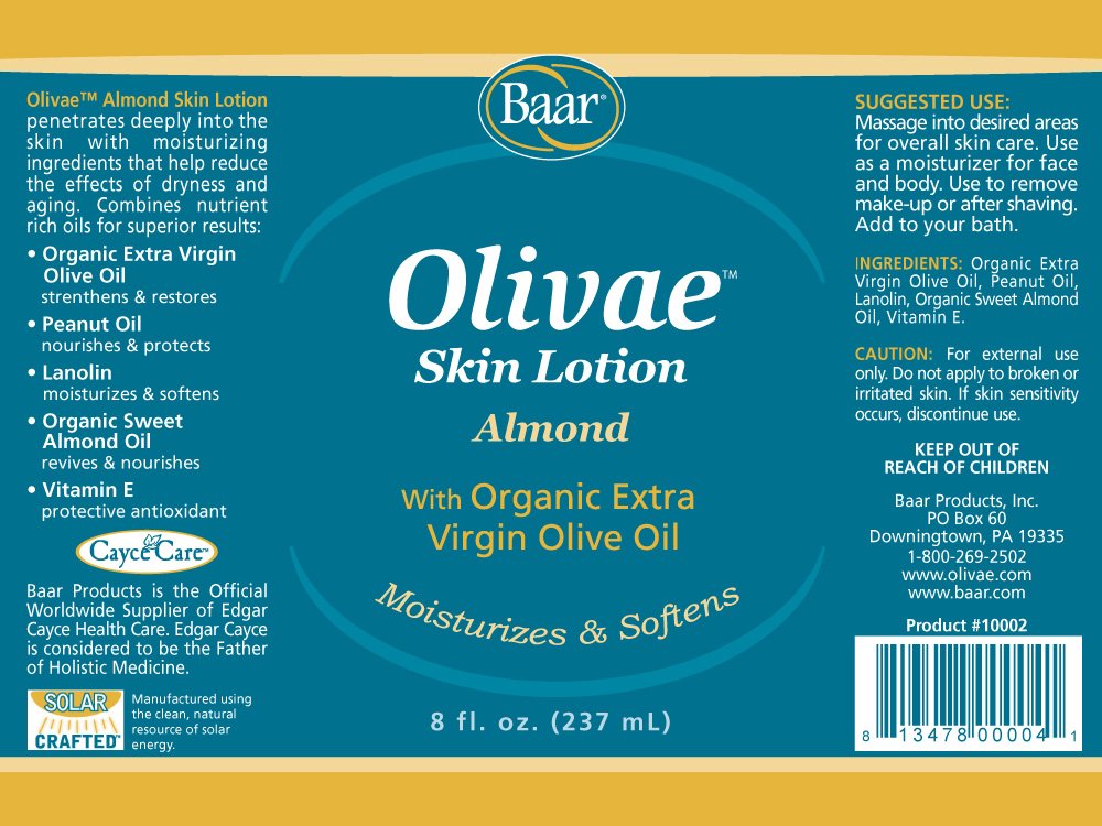 Baar Olivae non-greasy finish leaves skin smooth