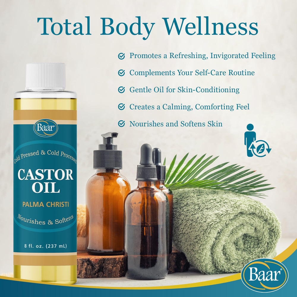 Baar Palma Christi castor oil packs for gentle warmth and relief.