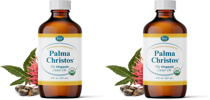 Baar Palma Christos Organic Castor Oil bottle in amber glass preserves freshness.