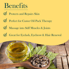 Pour shot of Baar Palma Christos Organic Castor Oil showing smooth texture.