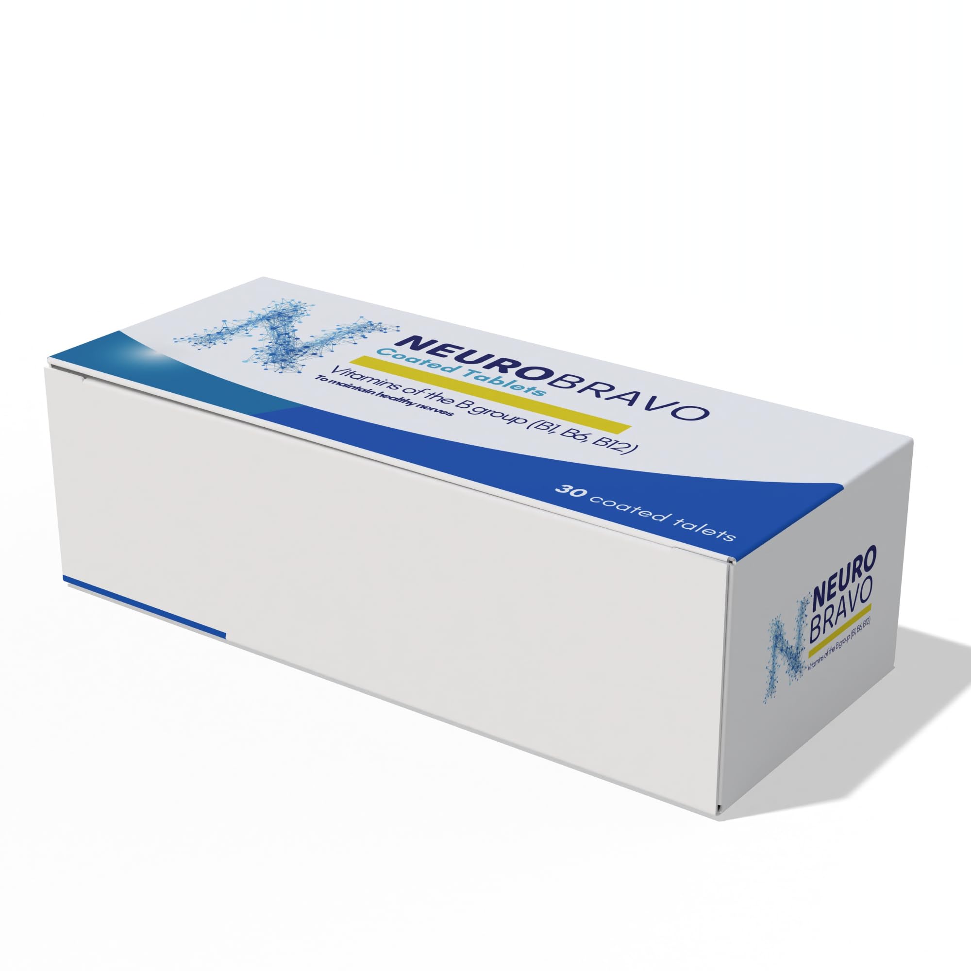 Boxed Neurobravo with branding and quick usage guide.