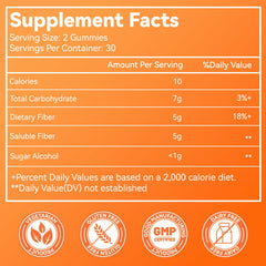 Babivek fiber gummies mixed berry bottle close-up, highlighting vegan, non-GMO ingredients.