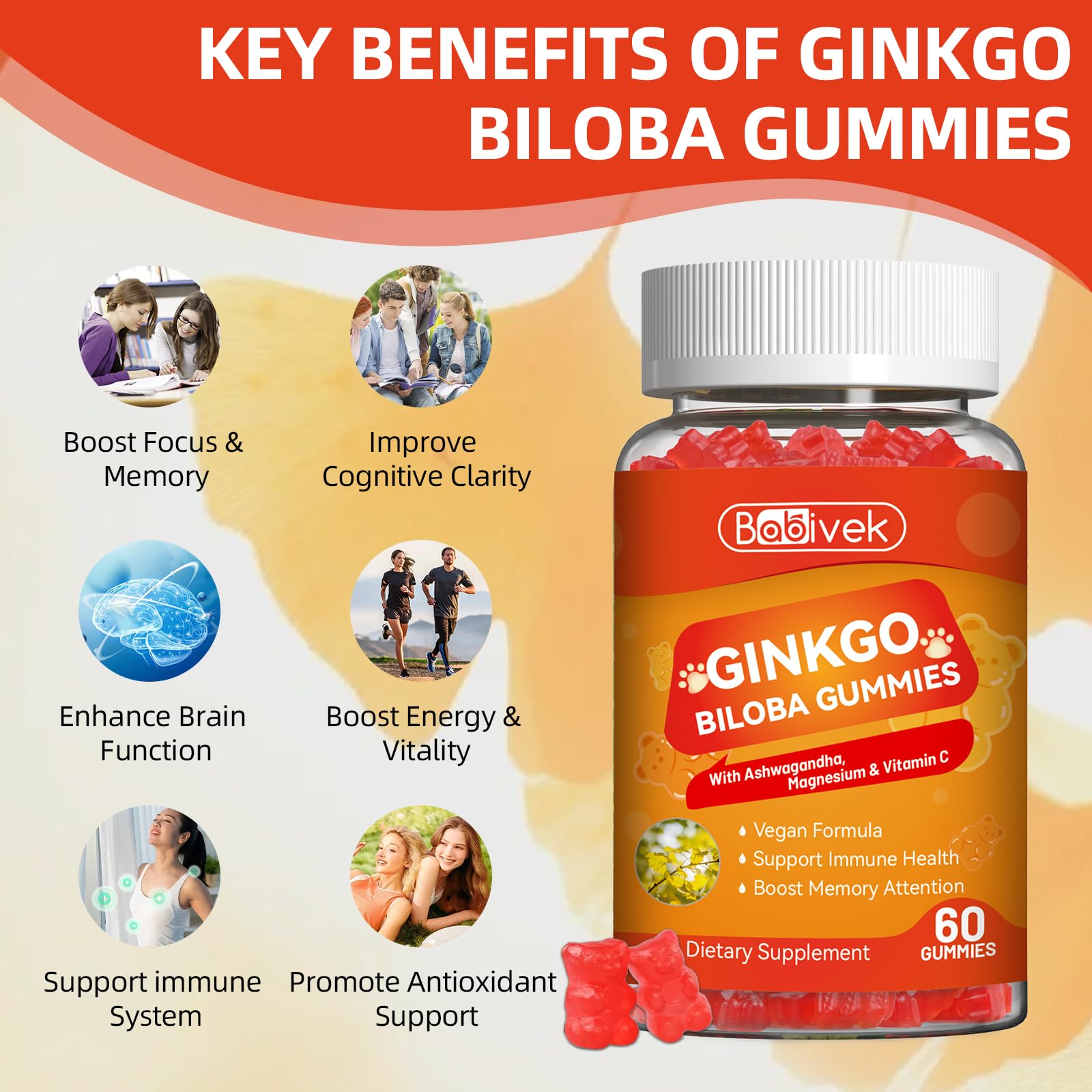 Babivek Vitamin C and Magnesium gummies pack for essential daily nutrients