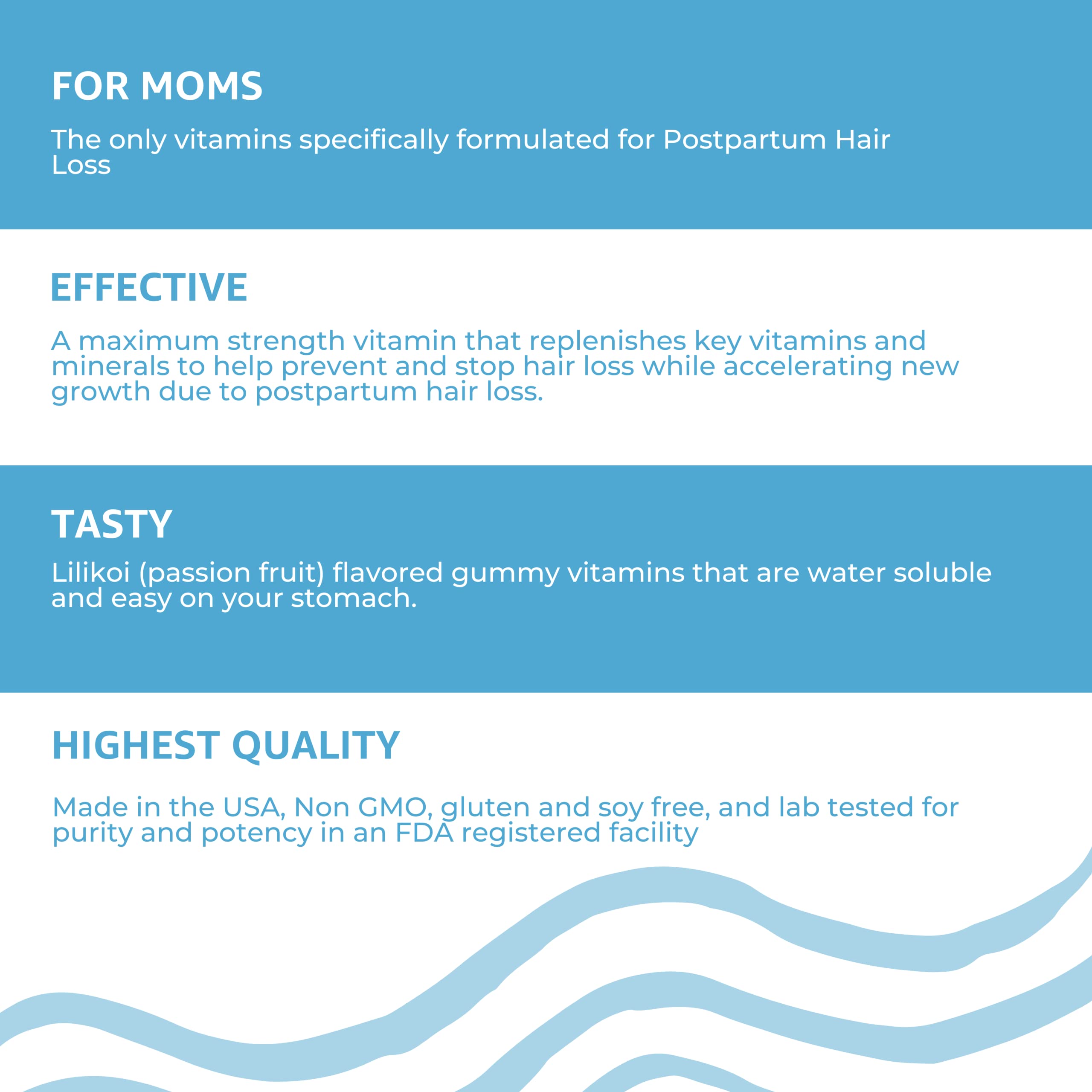 Baby Blues vitamins highlight biotin collagen folate for hair vitality