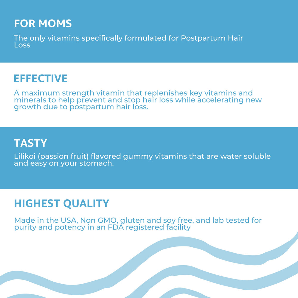 Baby Blues vitamins highlight biotin collagen folate for hair vitality