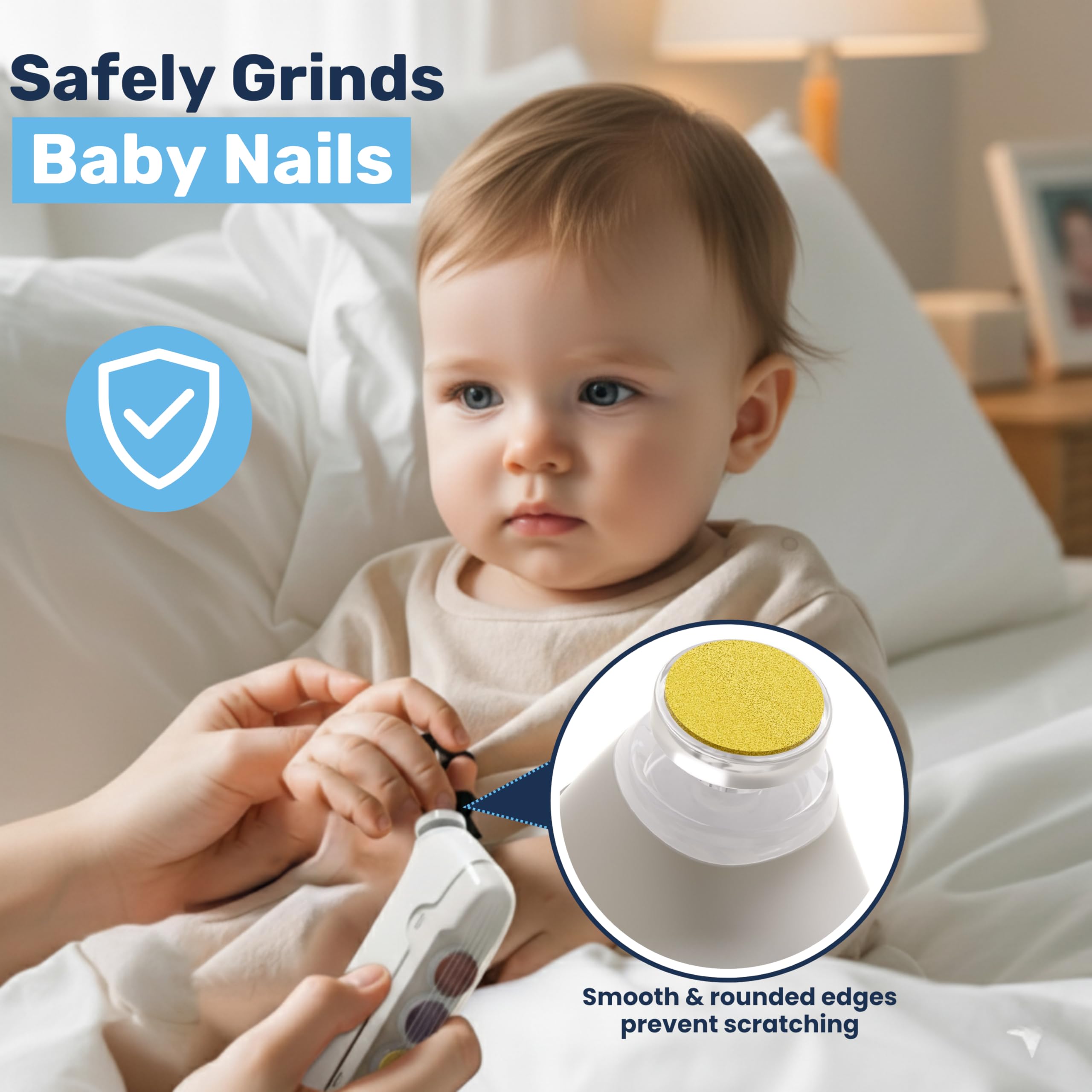 Baby Proof Me toddler nail care in action with multiple heads