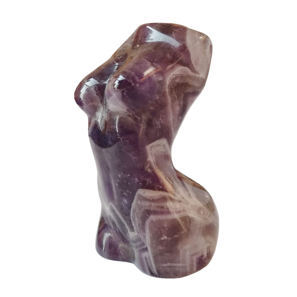 Bacatgem Amethyst Figurine 2-inch handheld crystal for calm and meditation