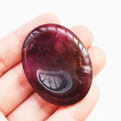 Bacatgem Amethyst palm stone handheld, ideal for meditation and stress relief on the go.