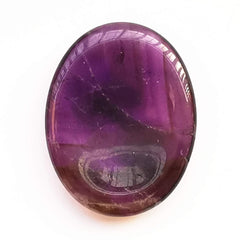 Bacatgem Amethyst thumb worry stone, smooth for anxiety relief and mindful breathing.