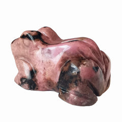 Bacatgem crystal frog decor shown on a living room shelf.