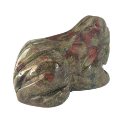 Bacatgem hand-carved frog crystal statue on desk