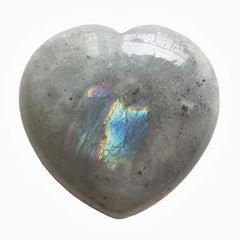 Bacatgem moonstone palm worry stone in heart shape for calming meditation