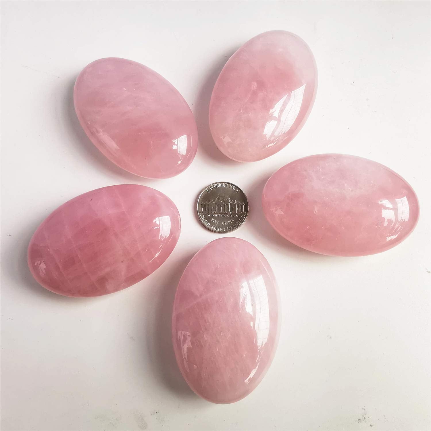Bacatgem natural rose quartz close-up highlighting unique texture for tactile spa rituals.