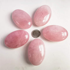 Bacatgem natural rose quartz close-up highlighting unique texture for tactile spa rituals.