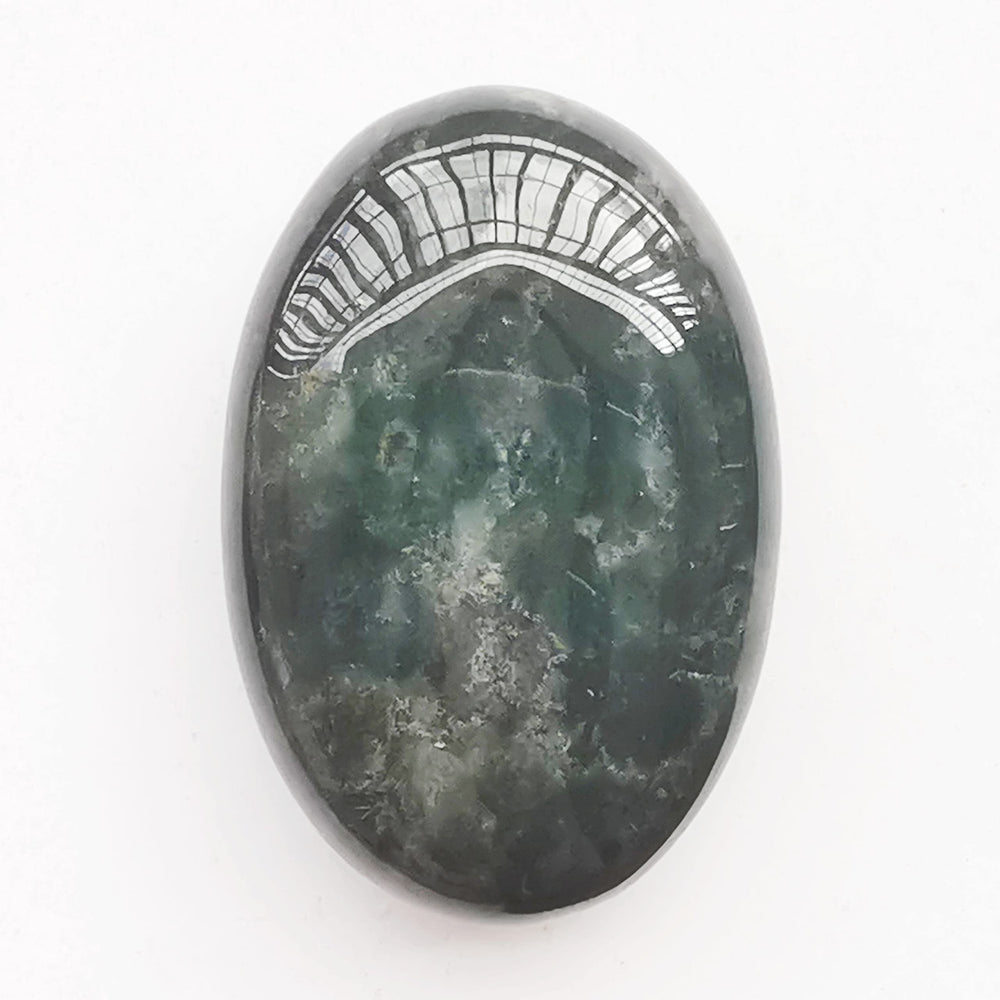 Bacatgem Ocean Jasper worry stone in oval shape for meditation and calming energy.
